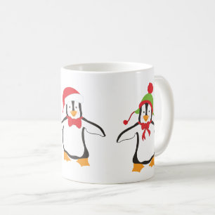 Drie dansende schattige pinguïns koffiemok