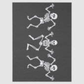 Drie Dansende Skeletten Zwart & Wit Decoupage Tissuepapier (Voorkant)