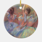 Drie danseressen van Edgar Degas Keramisch Ornament (Achterkant)
