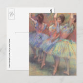 Drie danseressen van Edgar Degas, Kunst van het ba Briefkaart (Voorkant / Achterkant)
