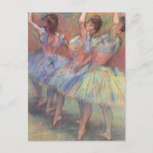 Drie danseressen van Edgar Degas, Kunst van het ba Briefkaart (Voorkant)