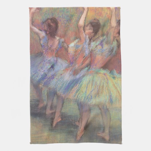 Drie danseressen van Edgar Degas, Kunst van het ba Theedoek (Verticaal)