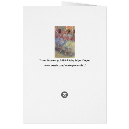 Drie danseressen van Edgar Degas, Kunst van het kl (Achterkant)