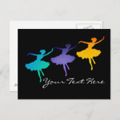 Drie dansers briefkaart (Voorkant / Achterkant)