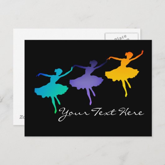 Drie dansers briefkaart (Voorkant / Achterkant)