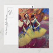 Drie dansers in gele rokken briefkaart (Voorkant / Achterkant)
