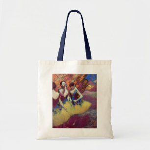 Drie dansers in gele rokken door Degas Tote Bag