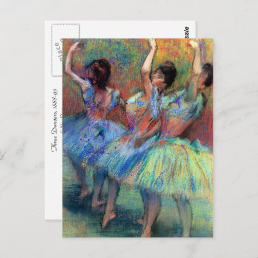 Drie dansers van Degas Briefkaart (Voorkant / Achterkant)