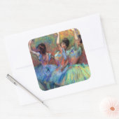 Drie dansers van Degas Vierkante Sticker (Envelop)