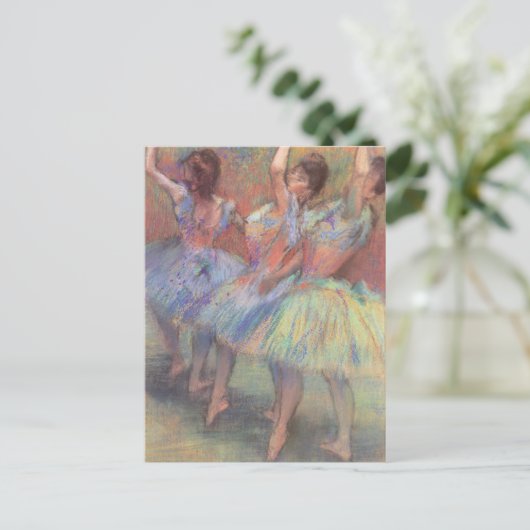 Drie dansers van Edgar Degas,  balletkunst Briefkaart (Staand voorkant)