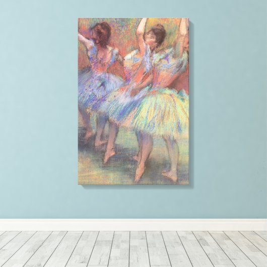 Drie dansers van Edgar Degas,  balletkunst Canvas Afdruk (Insitu (Houten vloer))