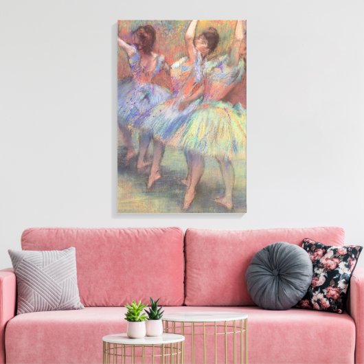 Drie dansers van Edgar Degas,  balletkunst Canvas Afdruk (Insitu (Woonkamer))