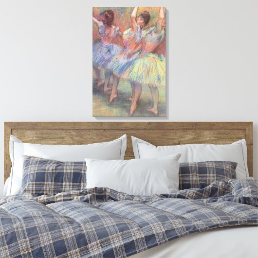 Drie dansers van Edgar Degas,  balletkunst Canvas Afdruk (Insitu (Slaapkamer))