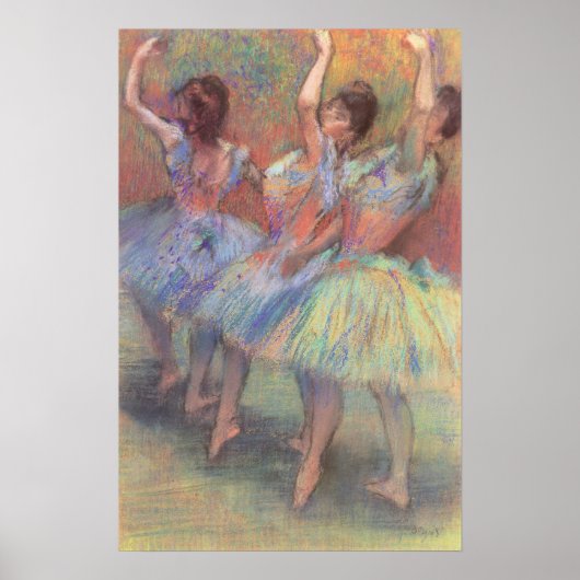 Drie dansers van Edgar Degas, balletkunst Poster (Voorkant)