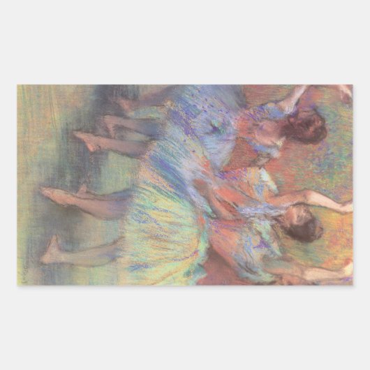 Drie dansers van Edgar Degas,  balletkunst Rechthoekige Sticker (Voorkant)