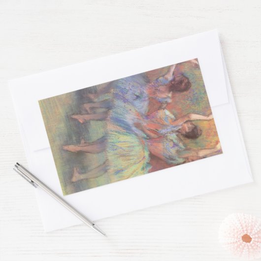 Drie dansers van Edgar Degas,  balletkunst Rechthoekige Sticker (Envelop)