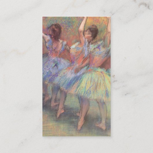 Drie dansers van Edgar Degas Visitekaartje (Achterkant)