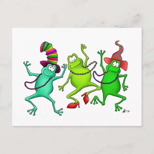 Drie danskikkers briefkaart (Voorkant)