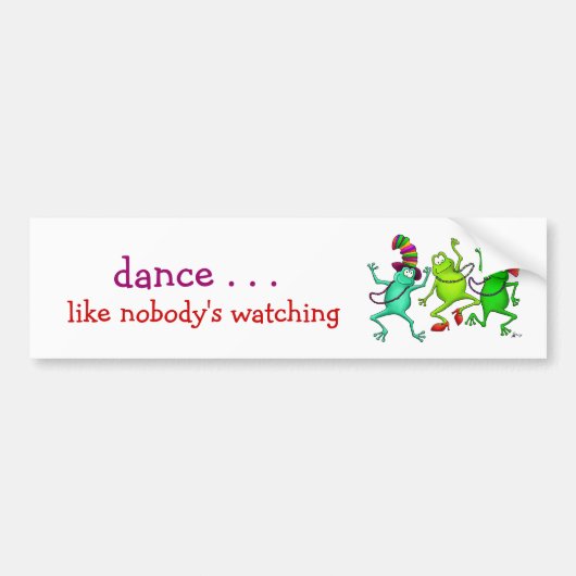 Drie danskikkers bumpersticker (Voorkant)