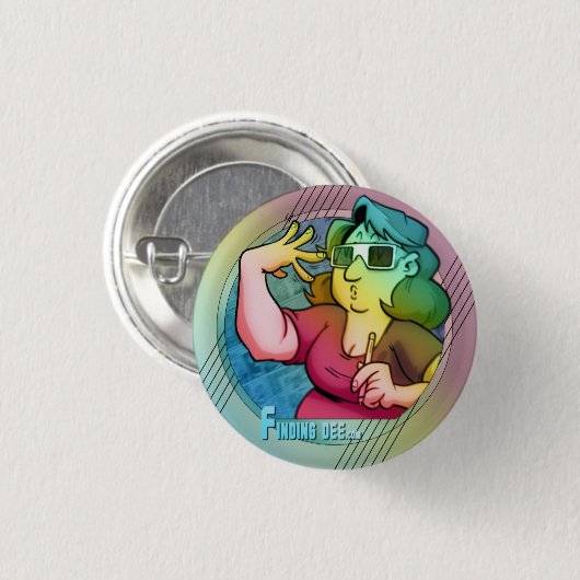 DRIE DEE Button! Ronde Button 3,2 Cm (Voorkant /achterkant)