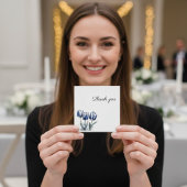 Drie Delfts Blauwe Tulpen Bedankkaart