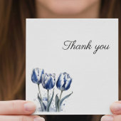 Drie Delftsblauwe Tulpen Bedankkaart