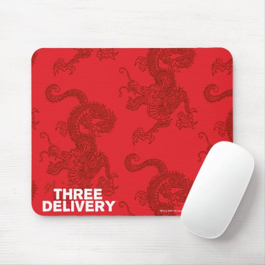 Drie Delivery Dragon Mousepad Muismat (Met muis)