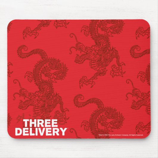Drie Delivery Dragon Mousepad Muismat (Voorkant)