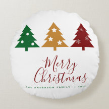 Drie dennenboom sneeuwvlokken sterren vrolijk kers