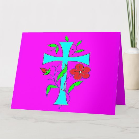 Drie design één kaart felle bezige kleuren (Voorkant)