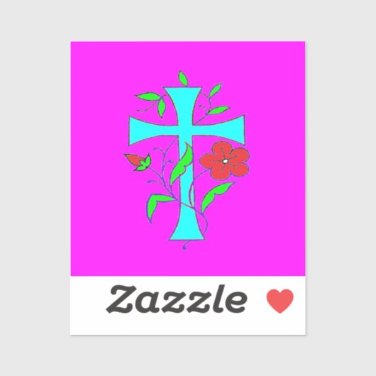 Drie design één kaart felle bezige kleuren sticker (Vel)
