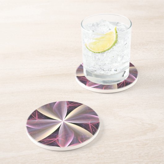 Drie dimensionaal roze zandsteen onderzetter (Zijkant)