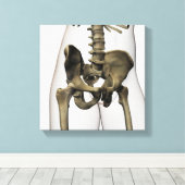 Drie dimensionale Uitzichten van Botten van de men Canvas Afdruk (Insitu (Houten vloer))