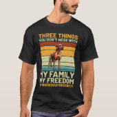Drie dingen die je mijn Rhodesian Ridgeback niet v T-shirt (Voorkant)