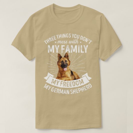 Drie dingen die je mist met de Duitse herder van T-shirt (Design voorkant)