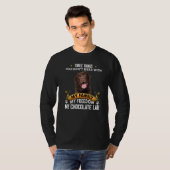Drie dingen die je niet meemaakt met Chocolate Lab T-shirt (Voorkant volledig)