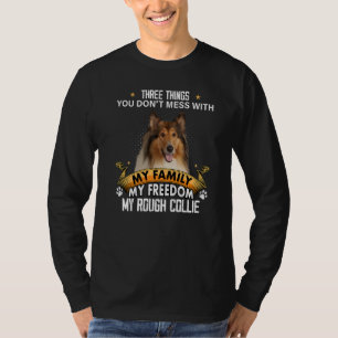 Drie dingen die je niet meesleurt met ruige collie t-shirt