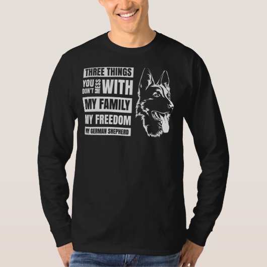 Drie dingen die je niet met German Shepherd 5 T-shirt (Voorkant)
