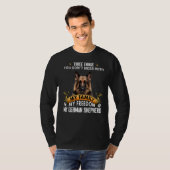 Drie dingen die je niet met German Shepherd D T-shirt (Voorkant volledig)