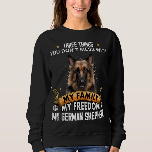 Drie dingen die je niet met German Shepherd D Trui (Voorkant)