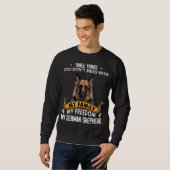 Drie dingen die je niet met German Shepherd D Trui (Voorkant volledig)