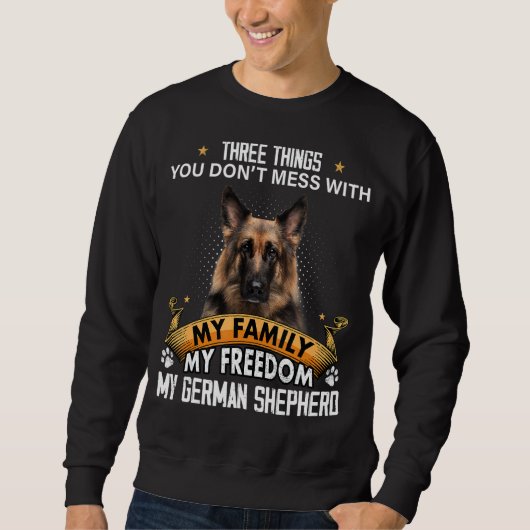 Drie dingen die je niet met German Shepherd D Trui (Voorkant)