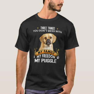 Drie dingen die je niet mist met puggle Dog T-shirt