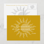 Drie dingen kunnen niet lang verborgen boeddha-pri briefkaart (Voorkant / Achterkant)