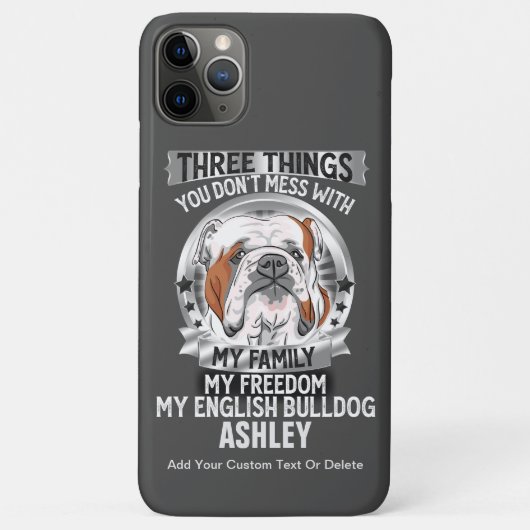 Drie dingen Mijn familie Mijn vrijheid Engelse bul Case-Mate iPhone Case (Achterkant)