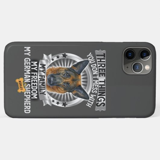 Drie dingen Mijn familie Mijn vrijheid Grappig Eng Case-Mate iPhone Case (Achterkant (horizontaal))