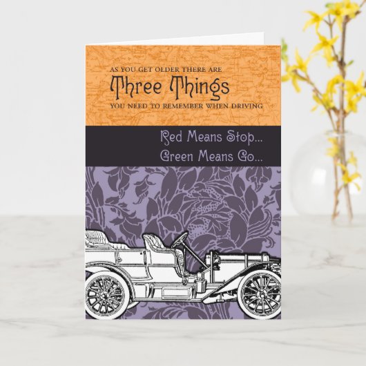 Drie dingen om te onthouden tijdens het rijden kaart (Gele Bloem)