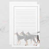 Drie Dobermans op de as Briefpapier (Voorkant / Achterkant)
