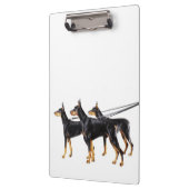 Drie Dobermans op de as Klembord (Links)
