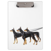 Drie Dobermans op de as Klembord (Voorkant)